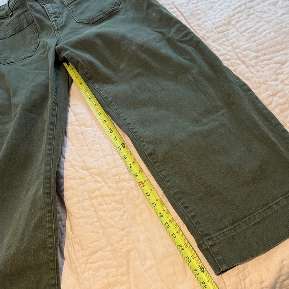 The Marine Crop Sanctuary Los Angeles Denim wide Leg Jeans 31 Olive Green - Picture 3 of 14